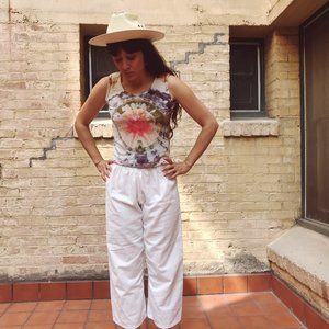 Hemp Handmade Ice Dyed Crop Top